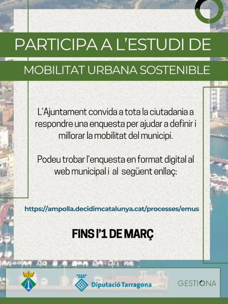 Participa a l'Estudi de Mobilitat Urbana Sostenible