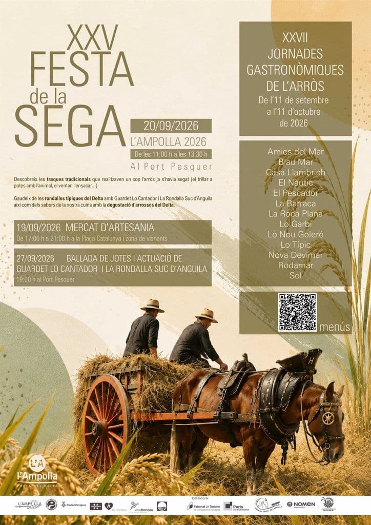 L’Ampolla es prepara per a les XXVII Jornades Gastronòmiques de l’Arròs amb la Festa de la Sega com a epicentre
