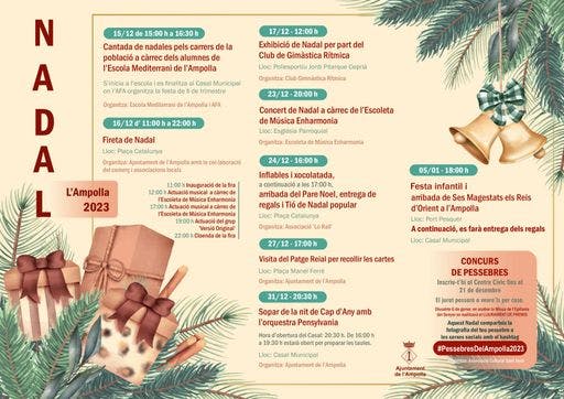 L'Ampolla es prepara per viure les festes de Nadal amb la Fireta el 16 de desembre i moltes més activitats
